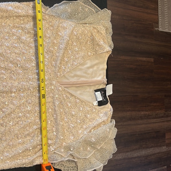 Mac Duggal Cocktail - 10810D Beaded Flutter Sleeve Dress 14 - Picture 11 of 11